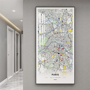 网红定制纽约城装市图上海v饰画悉尼挂图武汉通道客厅北地京办公