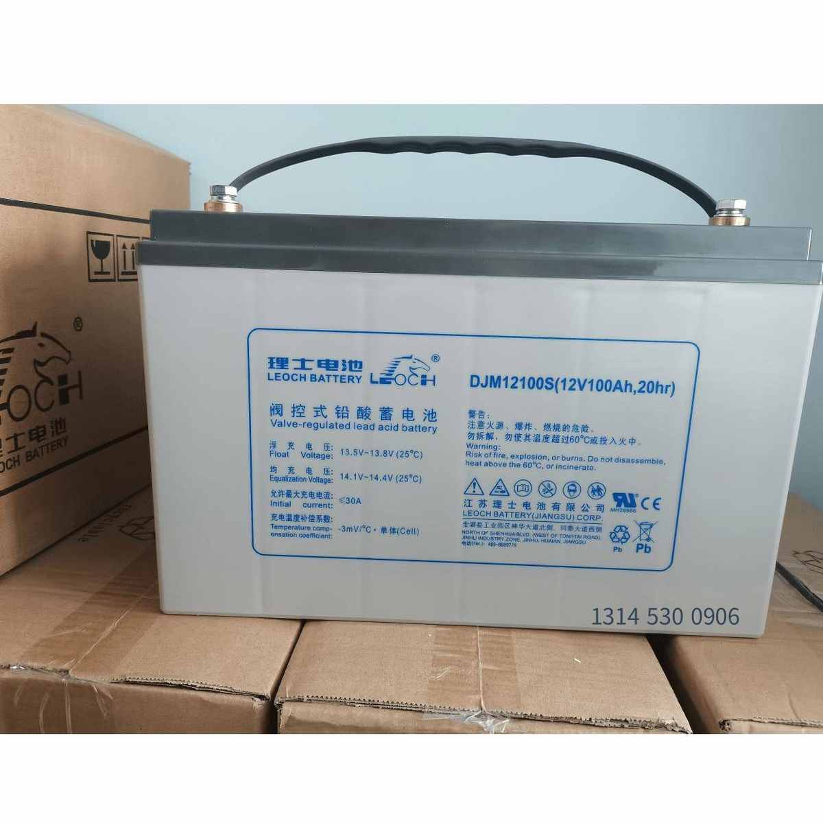 理士蓄电池12V100AH 铅酸免维护UPS/EPS备用电池太X阳能消防直流