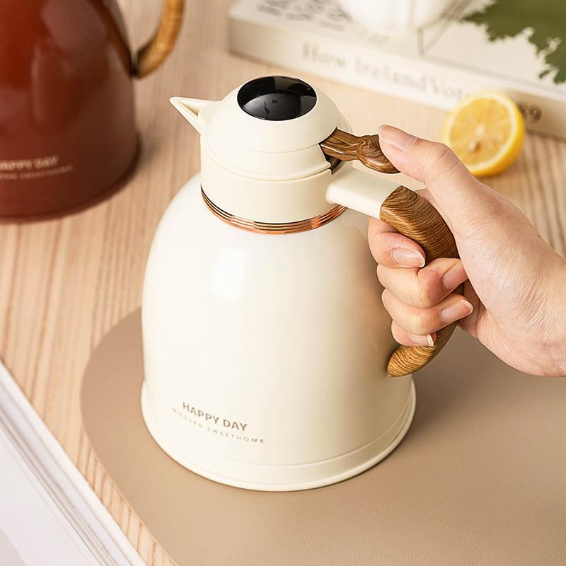 摩登主妇保温壶办公室茶t水分离泡茶壶大容量红色焖茶壶热水瓶