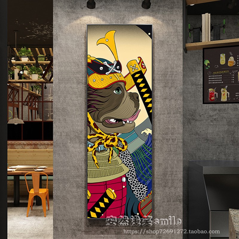 神奈川冲浪挂画浮世绘日式v料理店浪花装饰画寿司店居酒屋海浪壁