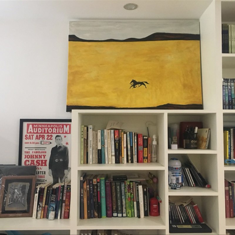 书房娱乐场所挂画sanyu常玉油画马手绘复制品Q现代中式动物装饰画