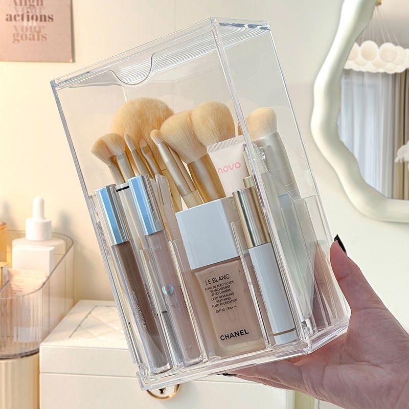 化妆刷收纳筒防尘梳妆台桌面化E妆口红盒眉笔眼影刷子置物架,收纳整理,桌面收纳盒,淘宝优惠券,粉丝福利购,淘宝优惠卷