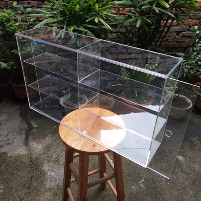 1:18汽车模型展示架亚克力陈列架E公G仔挂墙收纳柜透明玩具储藏柜