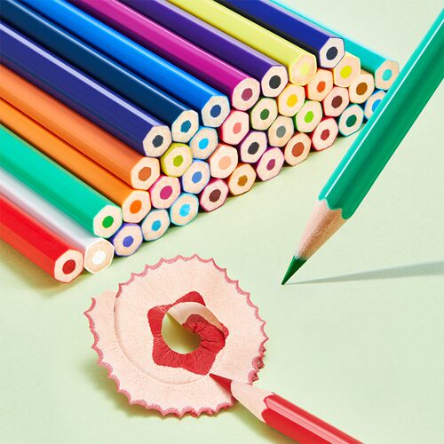 极速Ohuhu48色彩铅画笔套组油性彩色铅笔儿童手U绘涂色填色可擦学