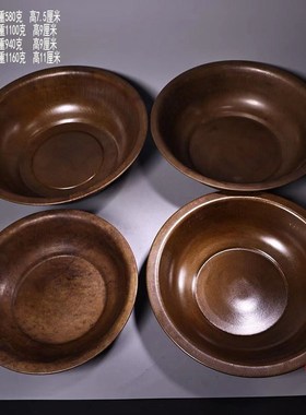 古董文玩纯铜加k厚熟铜家用洗脸铜盆铜水洗盆铜火盆泡脚足浴盆