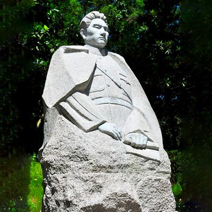 先烈名人毛岸英石雕玻璃钢仿铜雕塑大型K园林景观不锈钢金属摆件