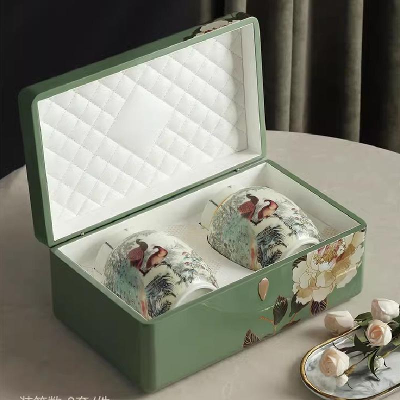 觅云裳烤a漆木盒密封陶瓷罐茶叶包装金骏眉龙井岩茶红绿茶散茶通