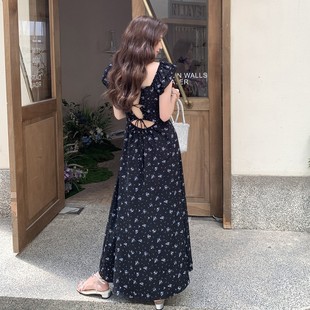 P135 现货 G113 复古气质碎花连衣裙2C212 K188 法式