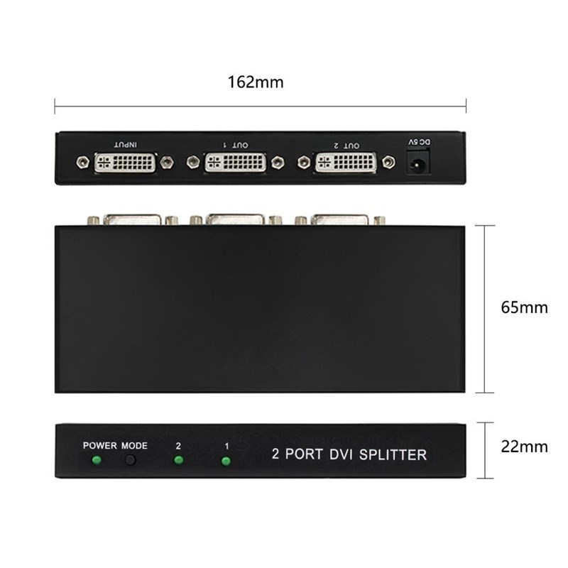 DVI分配器1X2 1X4u DVI- d分配器1进2出4出高清F