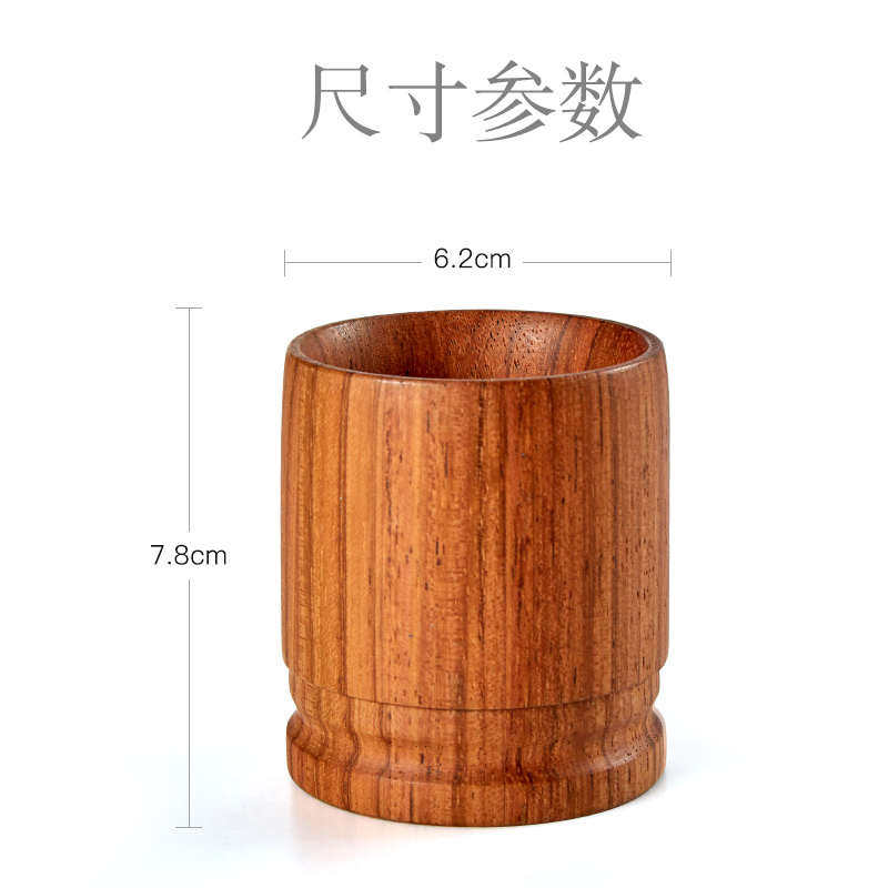 木雅轩南美花梨木米杯130g米桶计量米杯K 家用实木米斗刻度量杯