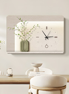 保真速发北欧奶油风电表箱装饰画带钟表2H0L23新款免打孔配电箱遮