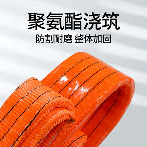 起重耐割耐磨CMA检测加厚扁平吊带吊绳CNAS涂胶S玻璃吊装带聚氨酯