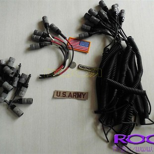 镁鍕 军规 六v针插头线 对讲机配件 美国 直线大概30厘米 USA