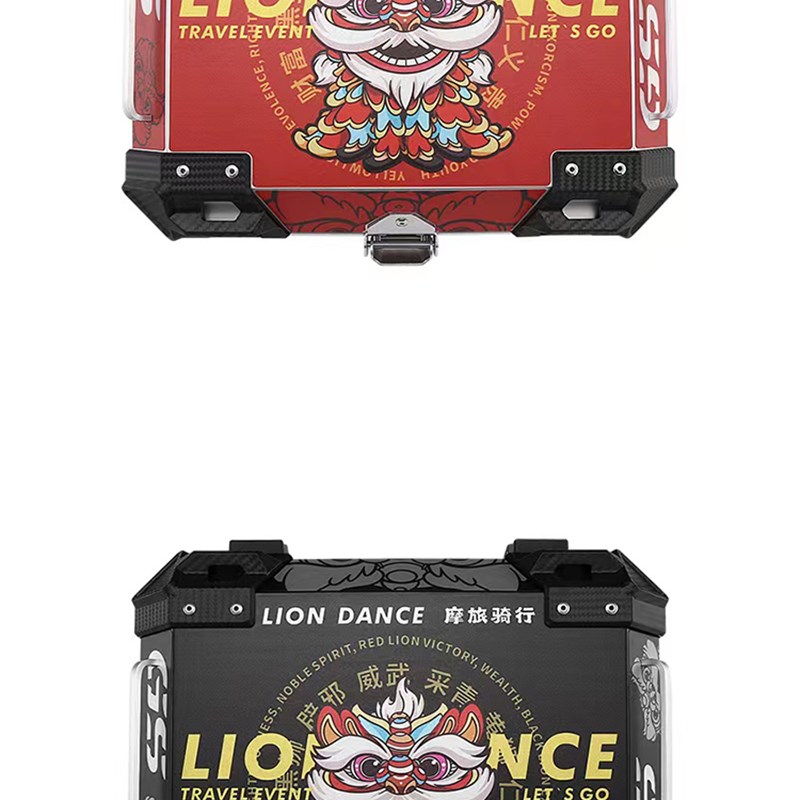 速发大容量45L摩托车单尾箱5x7L摩托车后备箱电瓶车快拆通用踏板