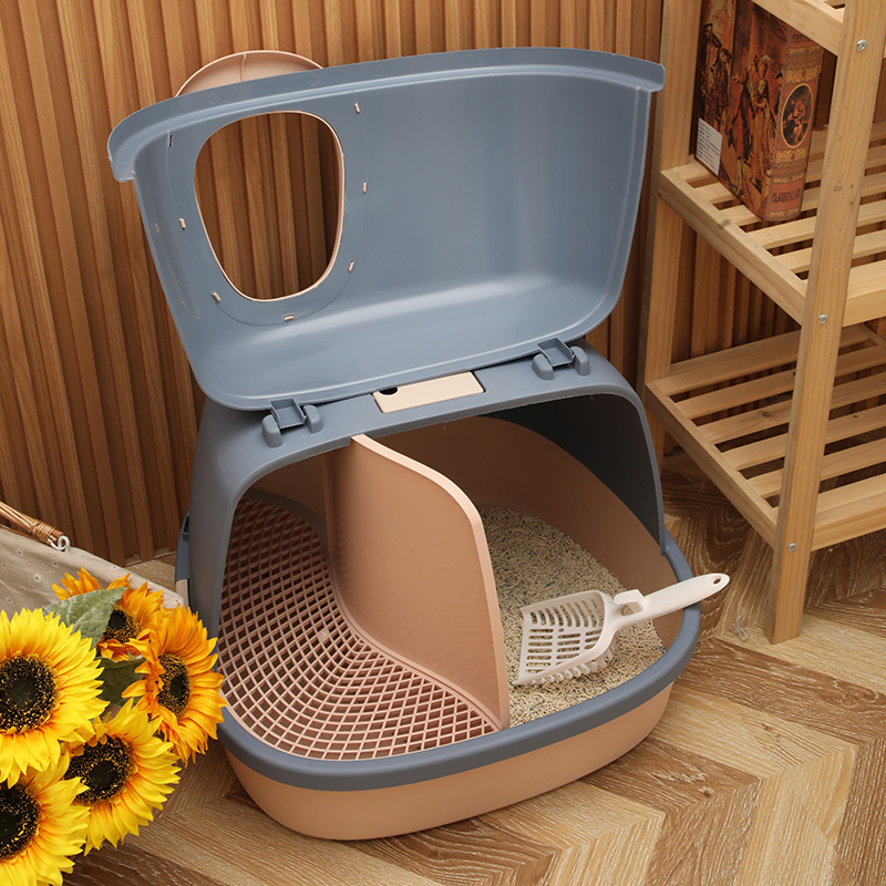 走廊式猫砂盆全封闭式o超大号隔臭防外溅长通道便携猫厕所猫咪用