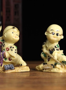 家居饰品摆件汽车饰品p装饰可爱佛摆件小和尚工艺品T摆设办公桌摆