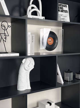 书柜摆件家居饰品轻奢样板间B电视柜英文字母装饰画莫兰迪花