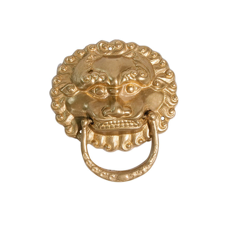 中式古纯铜门环拉手兽q头狮头虎头明装大门把手木门庭院古典把手