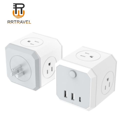 新品美规魔方插头美规魔方v排插欧规英规排插家用美规魔方排插