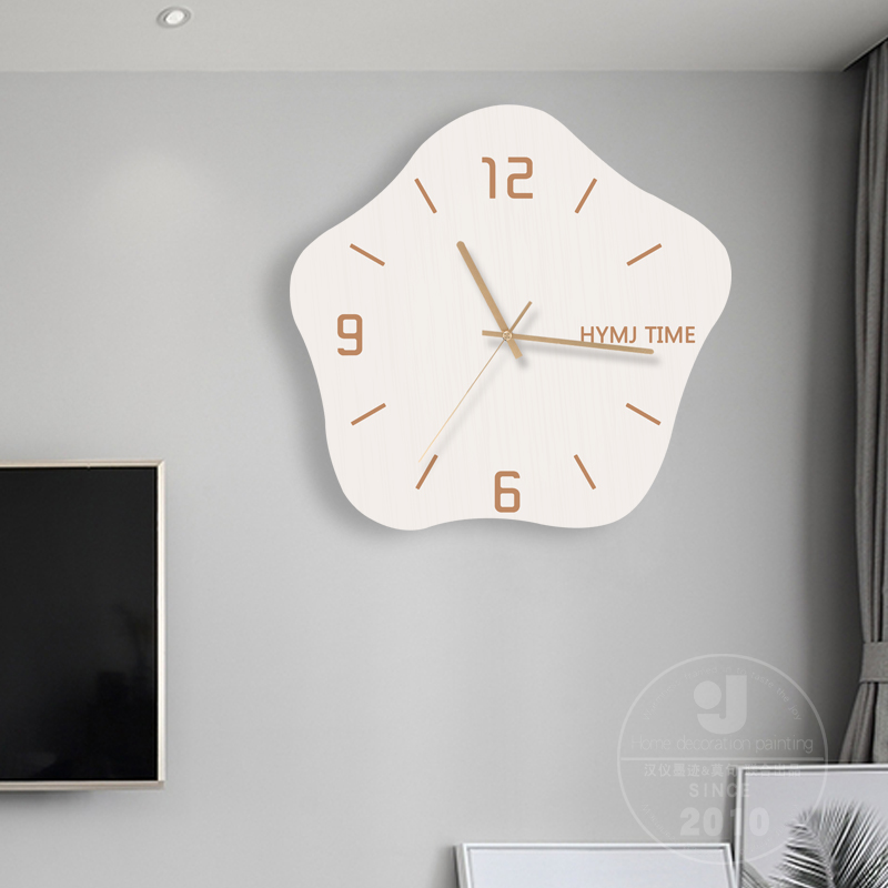 钟表挂钟客厅现代简约大气时钟挂墙石英钟家用QS轻奢静音创意免打