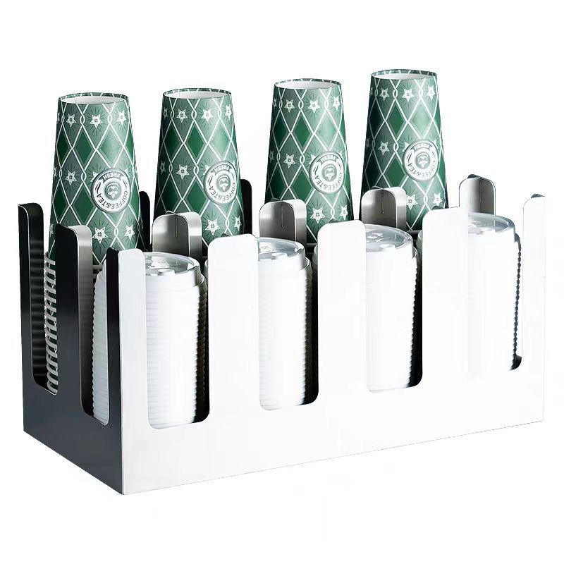 直八格纸杯架展示架奶茶店取餐区I一次性饮料杯收纳取杯器