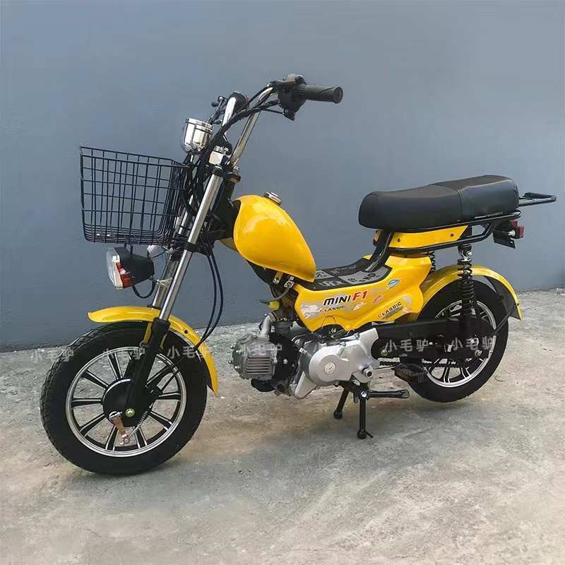 迷你无级变速燃油助力车可当y自行车骑行钓鱼用车轻便摩托代步车