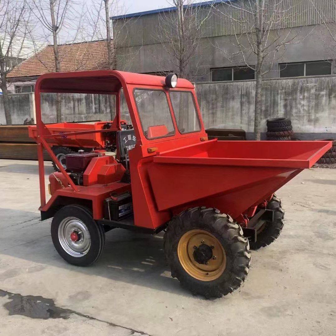 18马力柴油翻斗蹦蹦车 工程四轮一吨自卸车前卸式四轮翻斗车