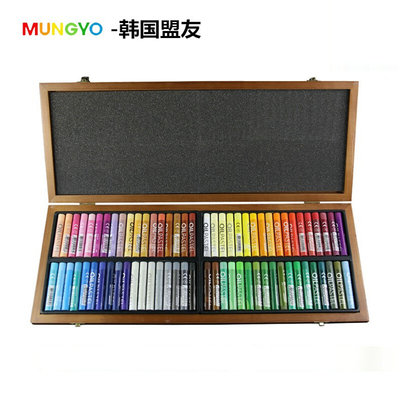 韩国油画棒 盟友MUNGYO MOP-72色木盒装油画笔涂鸦绘画填色笔