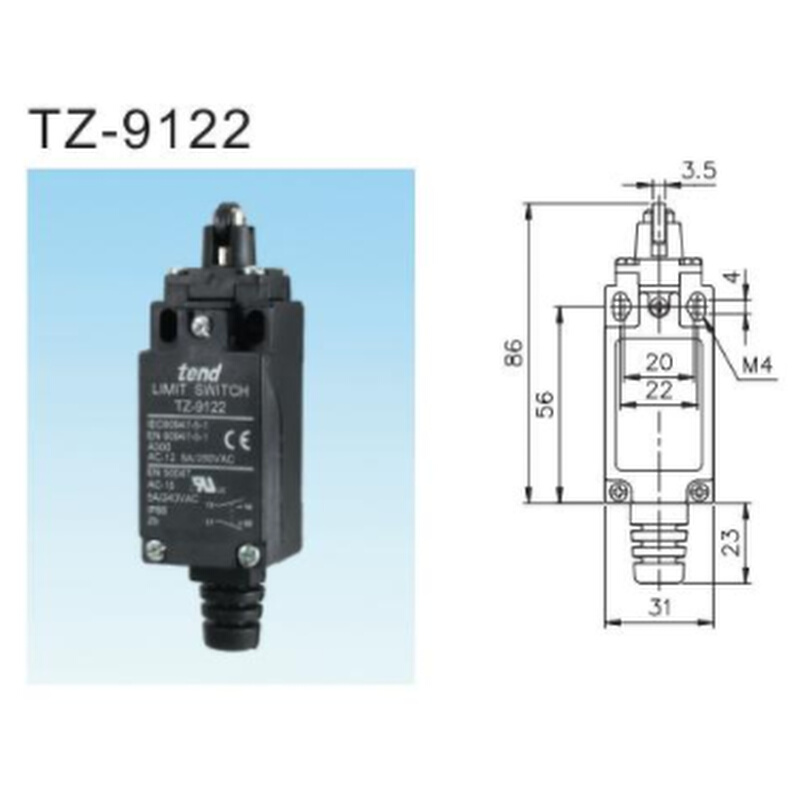 原装台湾天得TEND行程限位开关TZ-9122/9124/9166/9167/9168/9169-封面