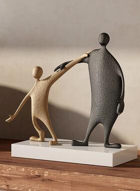 爆款新中式办公室摆件高档样板房间茶室人物装饰品书柜桌面轻奢摆