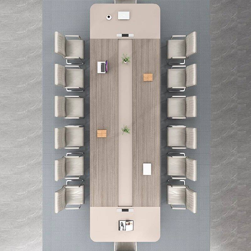 2026会议桌培训办公家具板式长方形办公室大型简约现代洽谈桌椅组