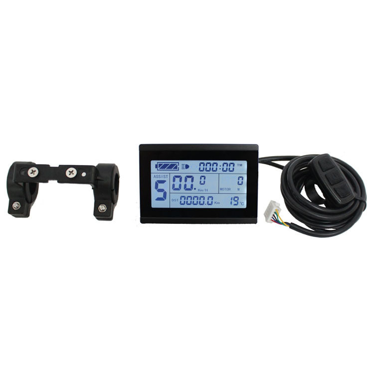 24V 36V 48V KT-LCD3 昆腾智能液晶显示仪表宽电压速度显示