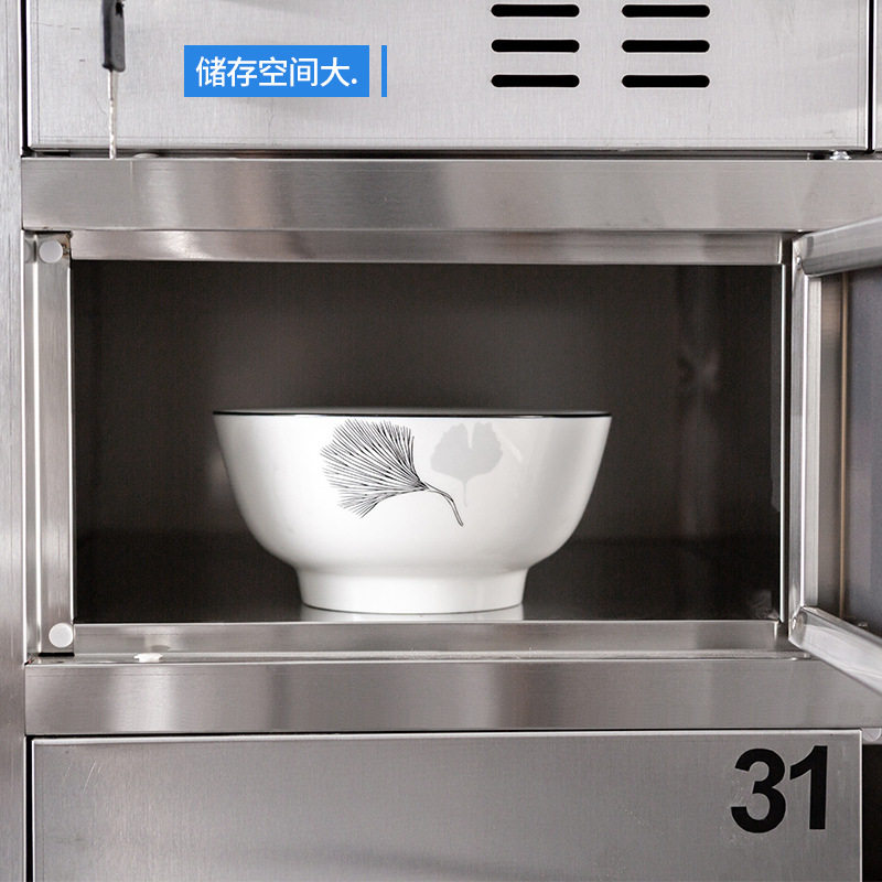 不锈钢餐具柜食堂员工碗柜学校单位医院饭盒多格多储物鞋柜包邮无