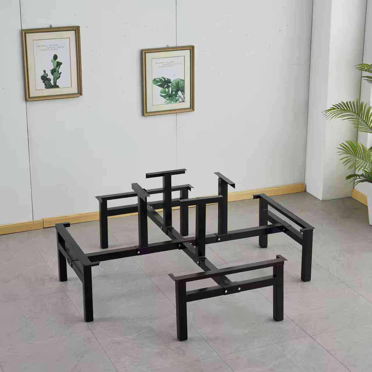 学校食堂连体餐桌公寓餐厅玻璃钢餐桌公司员工8人圆桌餐桌椅