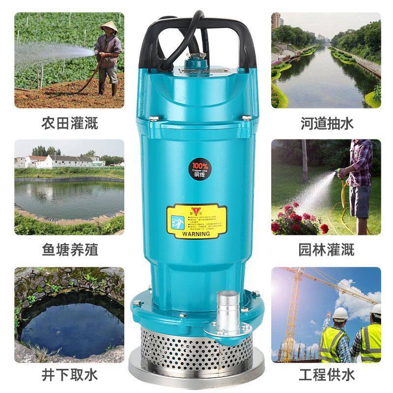 家用潜水泵220v纯铜全套水泵大全农用扬程抽水泵流量小型灌溉