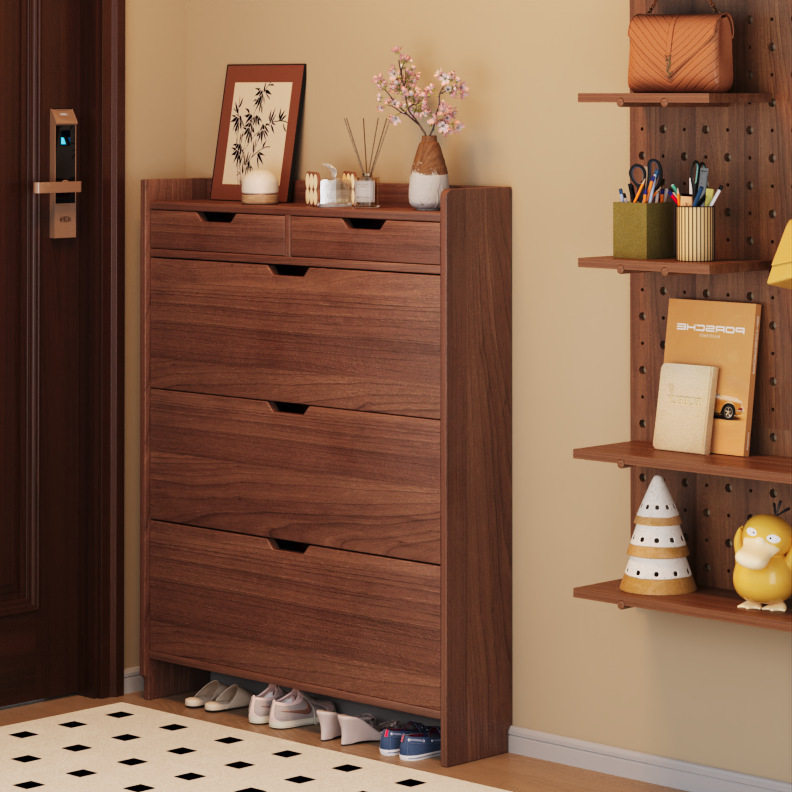 翻斗超薄鞋柜家用门口外楼道收纳柜小户型入户大容量玄关柜鞋架子