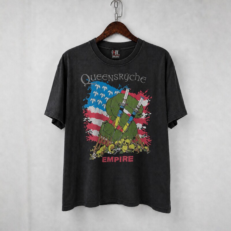 【现货】缝纫师PrsMade自主vtg病态美金印花短袖 QBE Vintage tee - 实物图