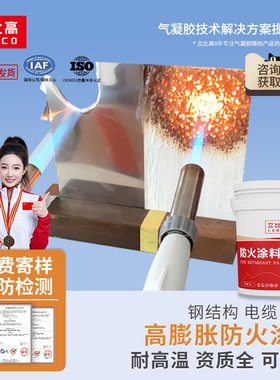 蓬胀型钢结构防火涂料超薄型室内木板墙面镀锌板防火阻燃白色粗面