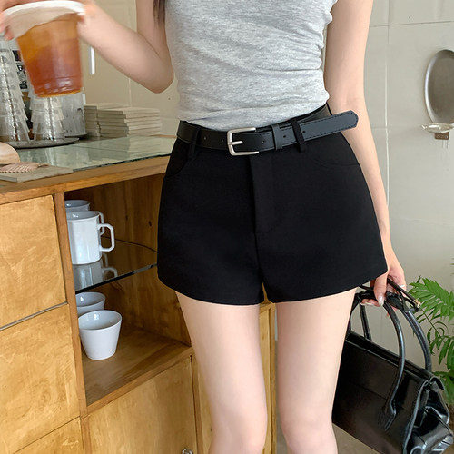 黑色短裤女百搭高腰显瘦直筒裤