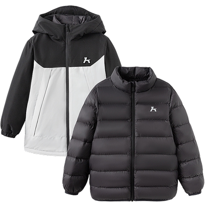 森马儿童中长款外套男童女童冬装