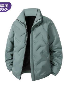 DESSO 羽绒服女2025冬新款情侣加厚保暖户外短款面包男连帽立领02