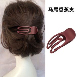 马尾夹桃心莫兰迪马卡龙纹路波浪环形椭圆高马尾简约优雅不伤发