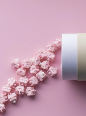 【XLLAB x KeyGeek】桃屁屁轴 私模导光柱 闷闷线性轴