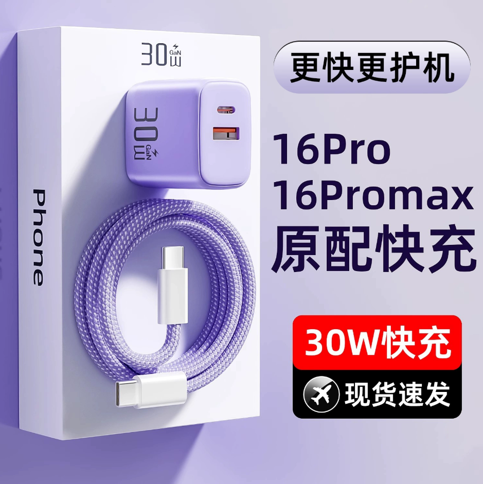 30w双口氮化镓充电器套装