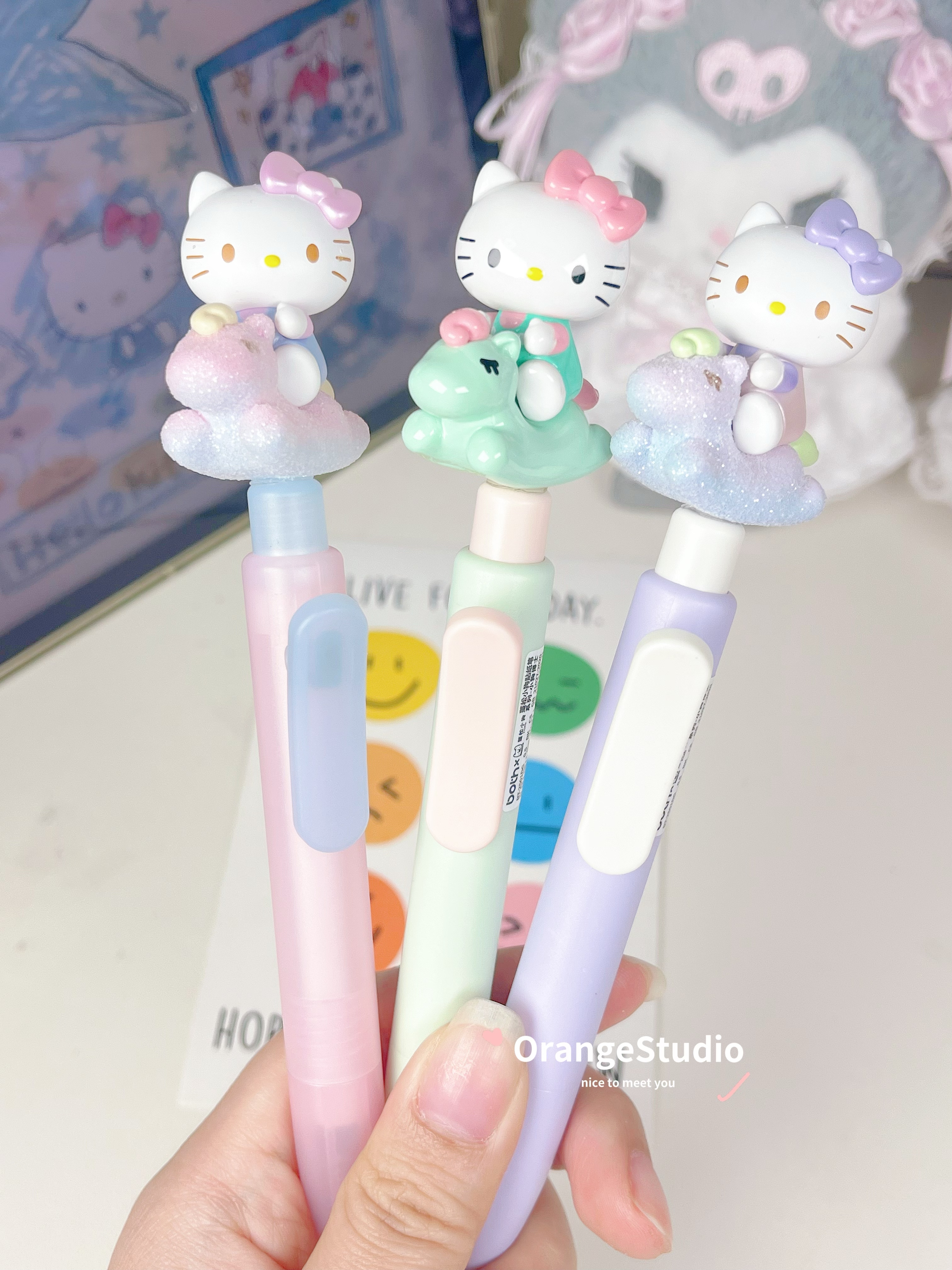HelloKitty童心小马萌粒笔高颜值可爱中性笔 手工DIY创意文具礼物图片