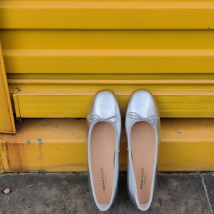 3.5CM中跟鞋 星河银法式玛丽珍女鞋单鞋女小皮鞋平底鞋女芭蕾鞋女