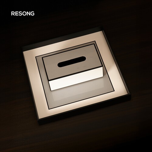RESONG日诵家居 欧普漆器方托盘 软装饰品收纳果盘新中式精致轻奢