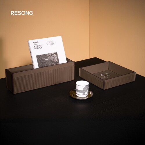 RESONG日诵拓序PU皮桌面收纳盒
