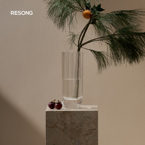 RESONG日诵家居 摩天水晶刻花花瓶 客厅简约现代质感花器软装饰品