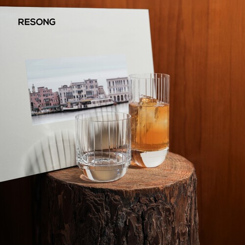 RESONG日诵 雨露水晶手工玻璃杯 复古小众高档威士忌酒杯礼盒套装